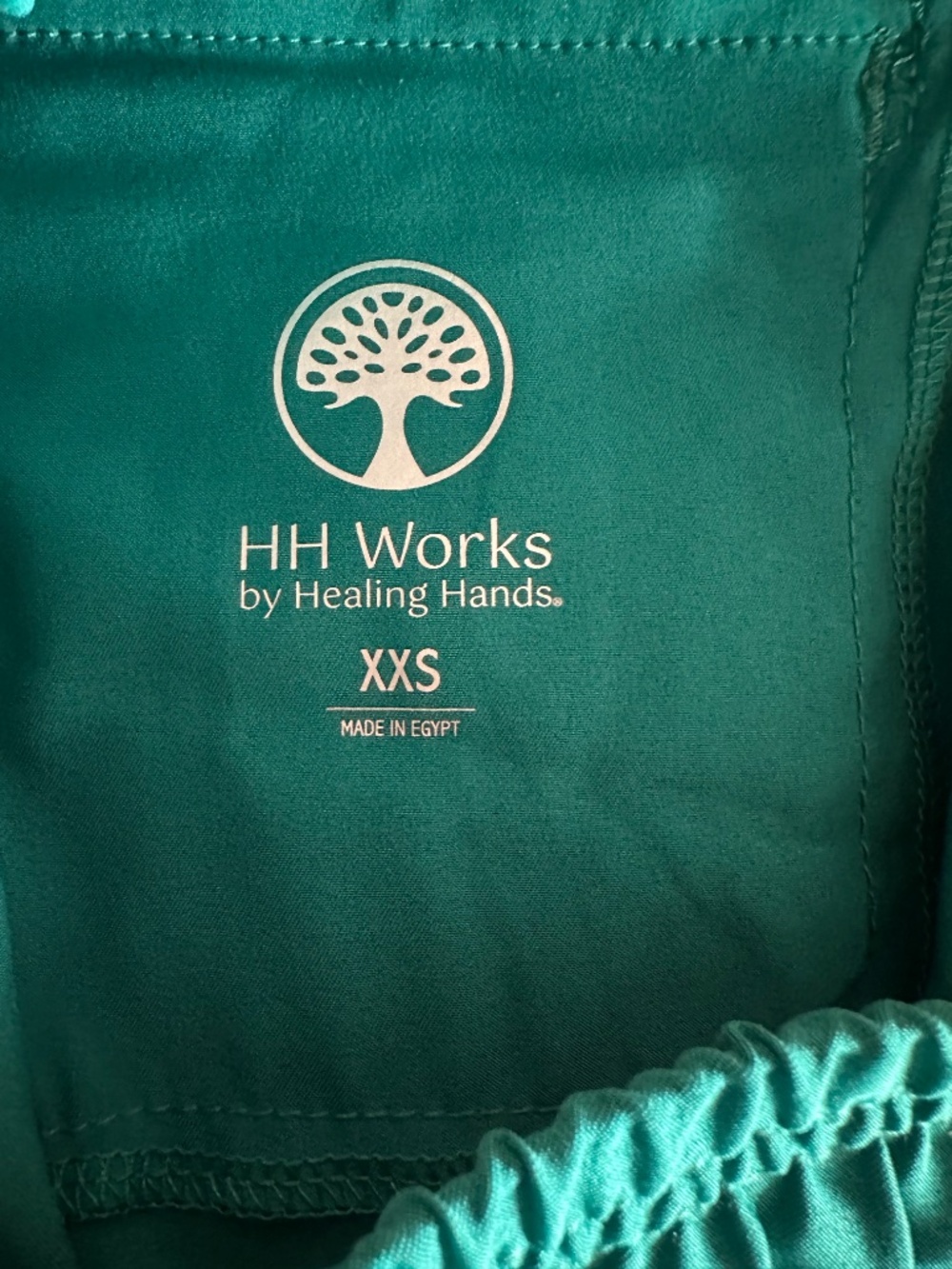 Healing Hands Jogger Scrub Pants XXS Hunter Green Extra Pocket - Picture 3 of 5